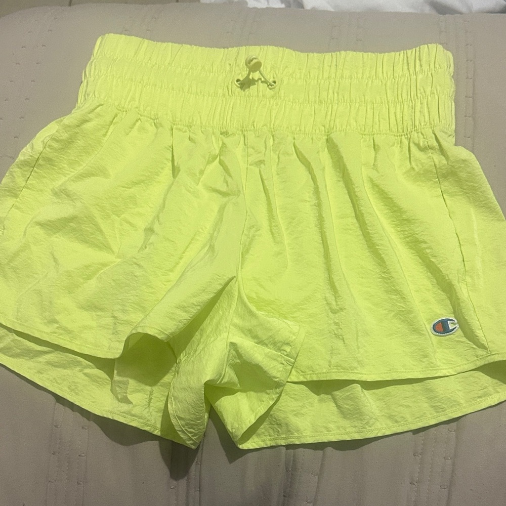 Champion Women's Bright Yellow Athletic Shorts